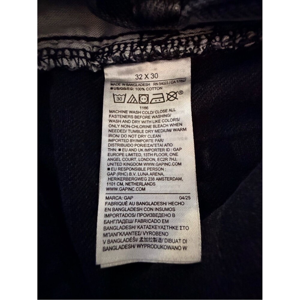 GAP Men's Relaxed Baggy Fit Black Denim Jeans in Size 32 - Picture 7 of 8